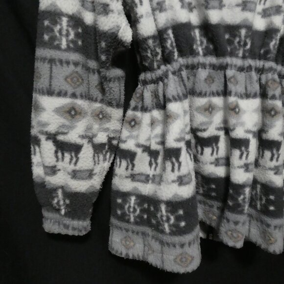 Vintage | CABIN CREEK | medium | Hooded Fleece Anorak Zip-Up Jacket - Picture 13 of 16